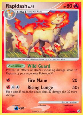 Rapidash (28) card from Arceus