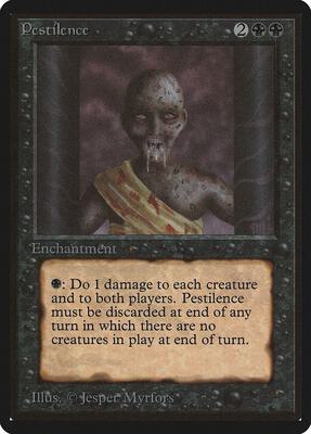 Pestilence card from Beta Edition