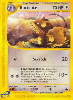 Raticate card from Skyridge