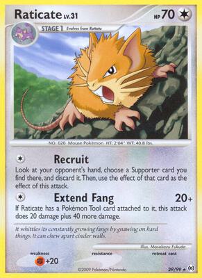 Raticate card from Arceus