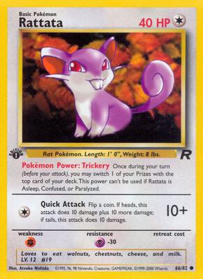 Rattata card from Team Rocket