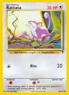 Rattata card from Legendary Collection