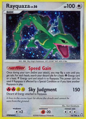 Rayquaza card from Legends Awakened