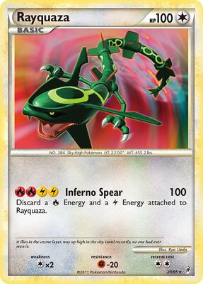 Rayquaza card from Call of Legends