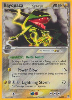 Rayquaza (Delta Species) card from EX Delta Species