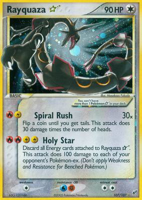 Rayquaza Star card from EX Deoxys