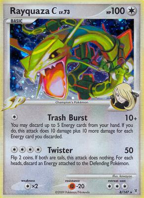 Rayquaza C card from Supreme Victors