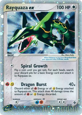 Rayquaza ex card from EX Dragon