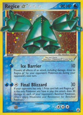 Regice Star card from EX Legend Maker