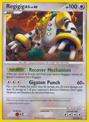 Regigigas (37) card from Legends Awakened