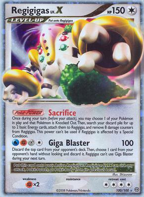 Regigigas LV.X card from Stormfront