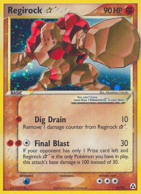 Regirock Star card from EX Legend Maker