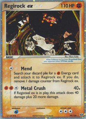 Regirock ex card from EX Emerald