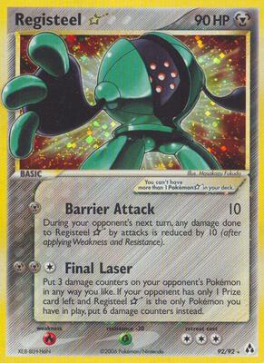 Registeel Star card from EX Legend Maker