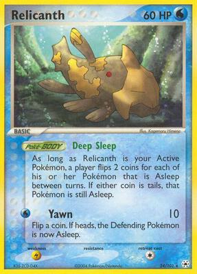 Relicanth card from EX Hidden Legends