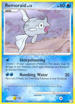 Remoraid card from Mysterious Treasures