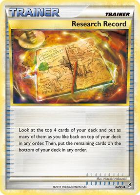 Research Record card from Call of Legends