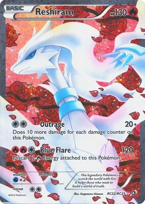 Reshiram (Full Art) card from Legendary Treasures: Radiant Collection