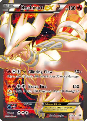 Reshiram EX (95 Full Art) card from Next Destinies