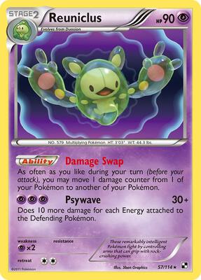 Reuniclus card from Black and White
