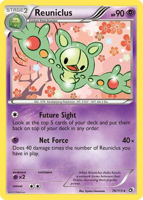 Reuniclus card from Legendary Treasures