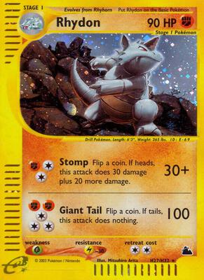 Rhydon (H27) card from Skyridge