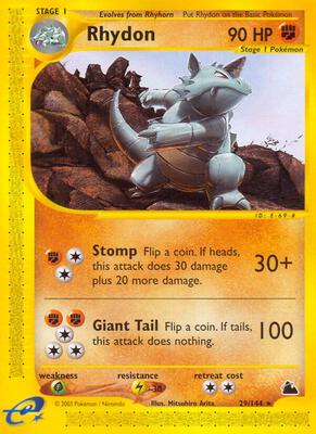 Rhydon (29) card from Skyridge
