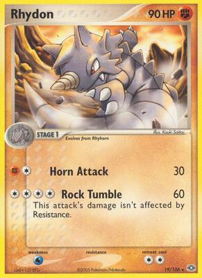 Rhydon card from EX Emerald