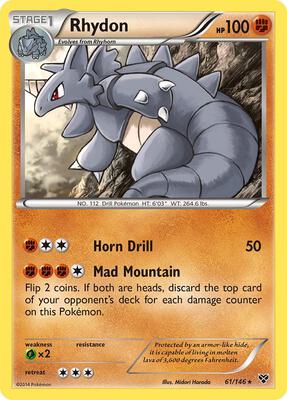 Rhydon card from XY Base Set