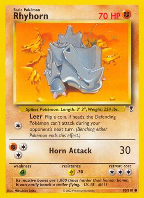 Rhyhorn card from Legendary Collection