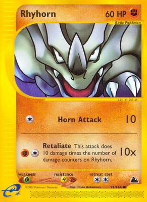 Rhyhorn card from Skyridge