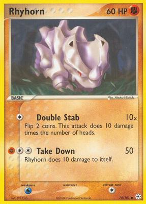 Rhyhorn card from EX Hidden Legends