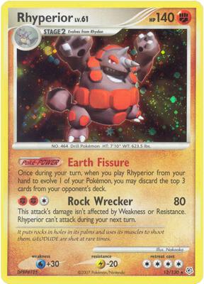 Rhyperior card from Diamond and Pearl