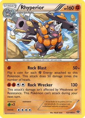Rhyperior card from XY Base Set