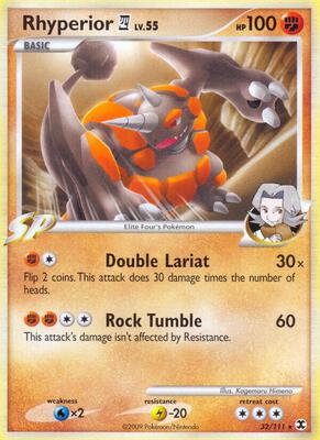 Rhyperior E4 card from Rising Rivals