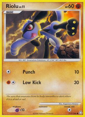 Riolu card from Legends Awakened