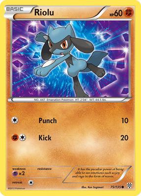 Riolu (75) card from Plasma Storm