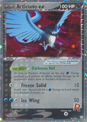 Rocket's Articuno ex card from EX Team Rocket Returns