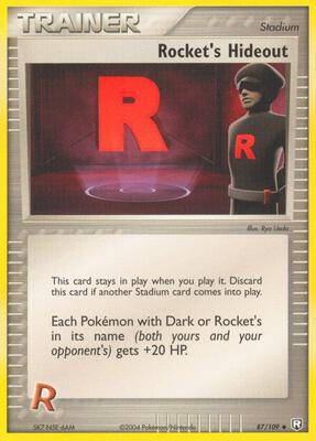 Rocket's Hideout card from EX Team Rocket Returns