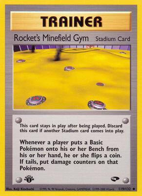 Rocket's Minefield Gym card from Gym Challenge