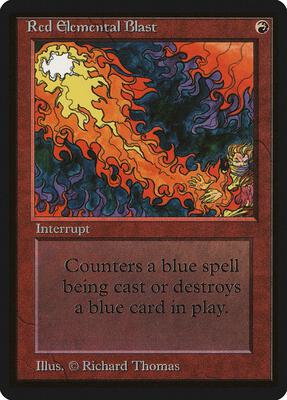Red Elemental Blast card from Beta Edition
