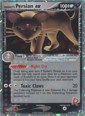 Rocket's Persian ex card from EX Unseen Forces