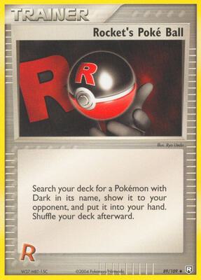 Rocket's Poke Ball card from EX Team Rocket Returns