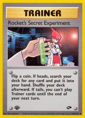 Rocket's Secret Experiment card from Gym Challenge