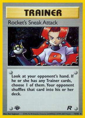 Rocket's Sneak Attack (16) card from Team Rocket