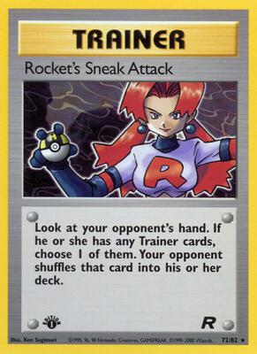Rocket's Sneak Attack (72) card from Team Rocket