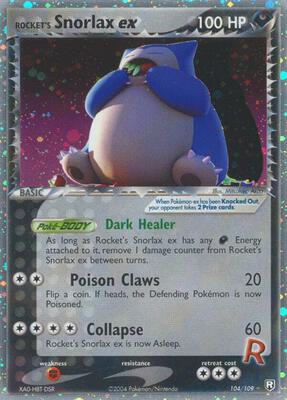 Rocket's Snorlax ex card from EX Team Rocket Returns