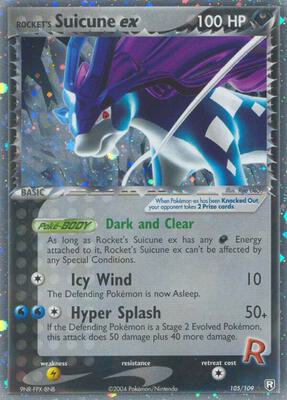 Rocket's Suicune ex card from EX Team Rocket Returns