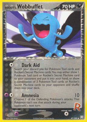 Rocket's Wobbuffet card from EX Team Rocket Returns