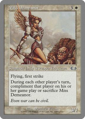 Miss Demeanor card from Unglued